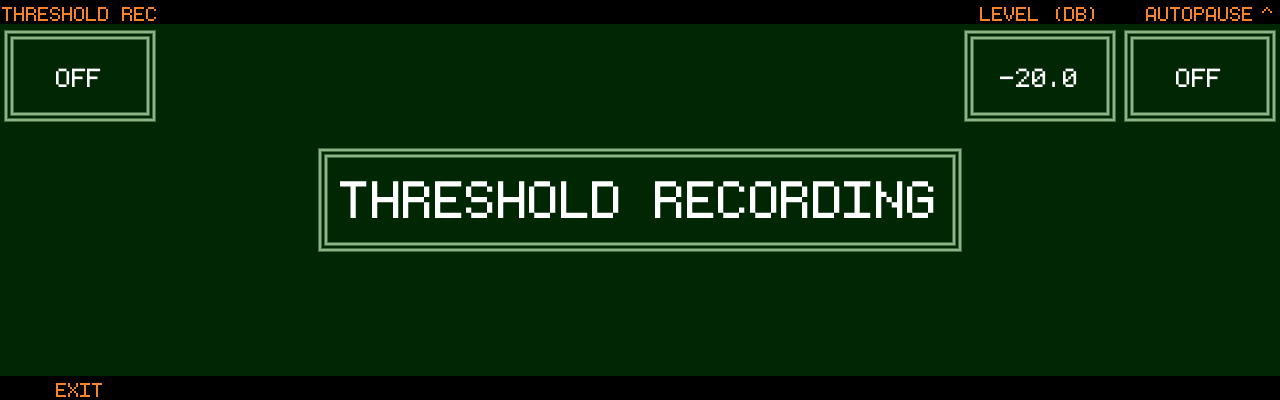 Threshold Recording